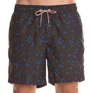 NWT MAAJI Starry Sky Sporty Shorts Swim Trunks Black Blue Medium